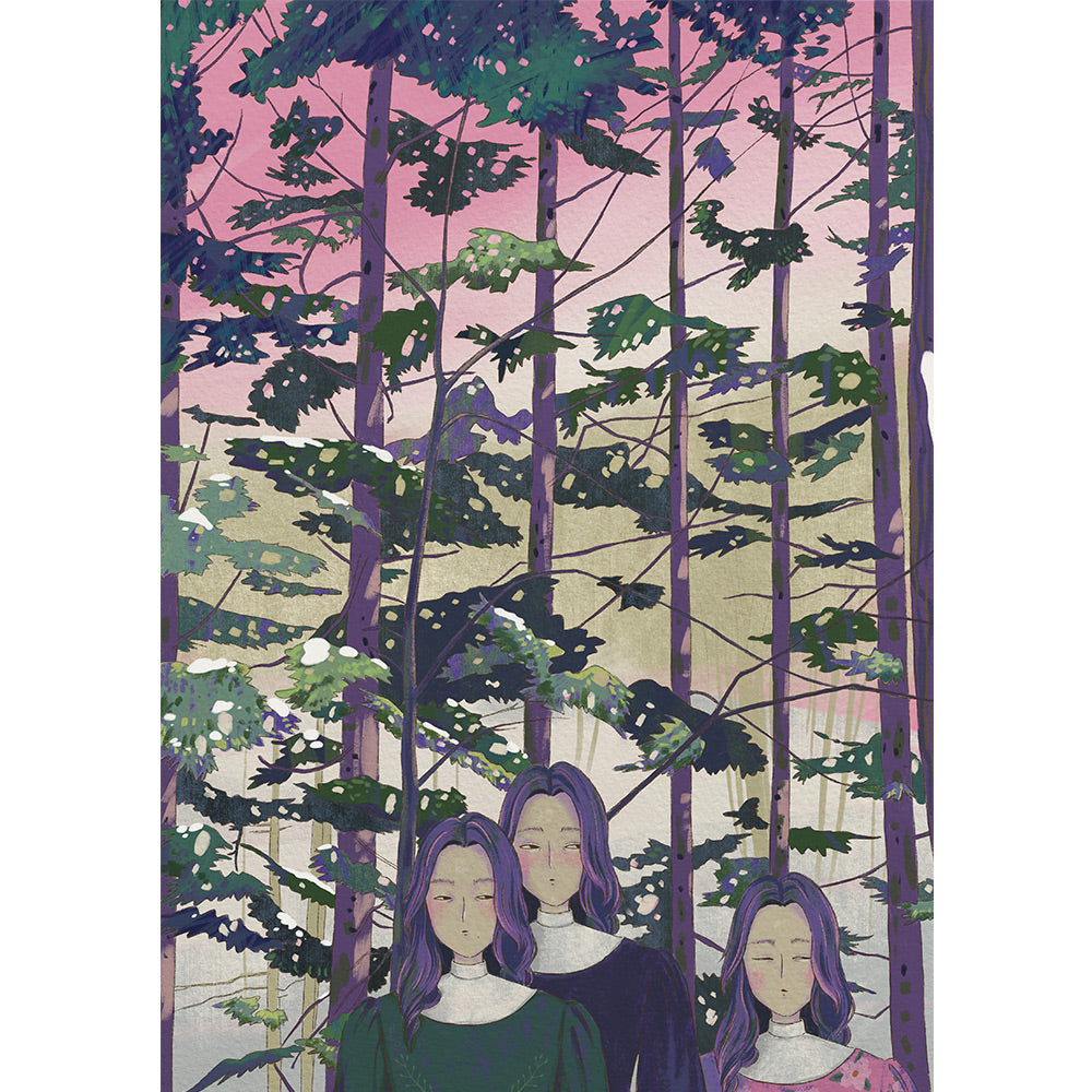 Postcard: Three Girls