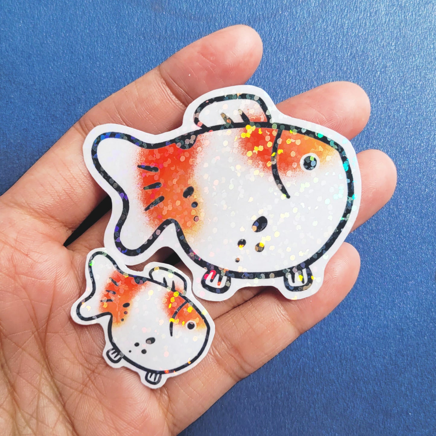 Goldfish Vinyl Holographic Sticker - Cherry