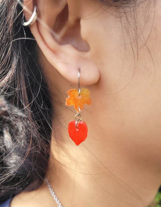 Maple & Linden Leaf Earrings