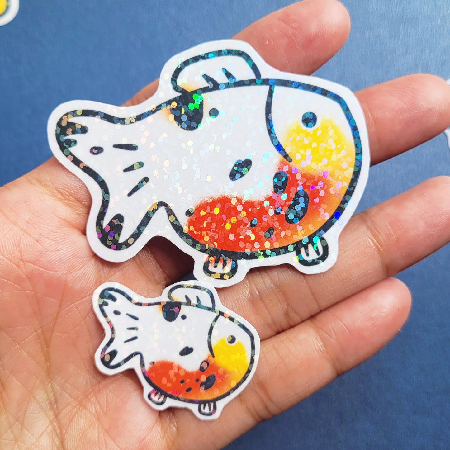 Goldfish Vinyl Holographic Sticker - Rosa
