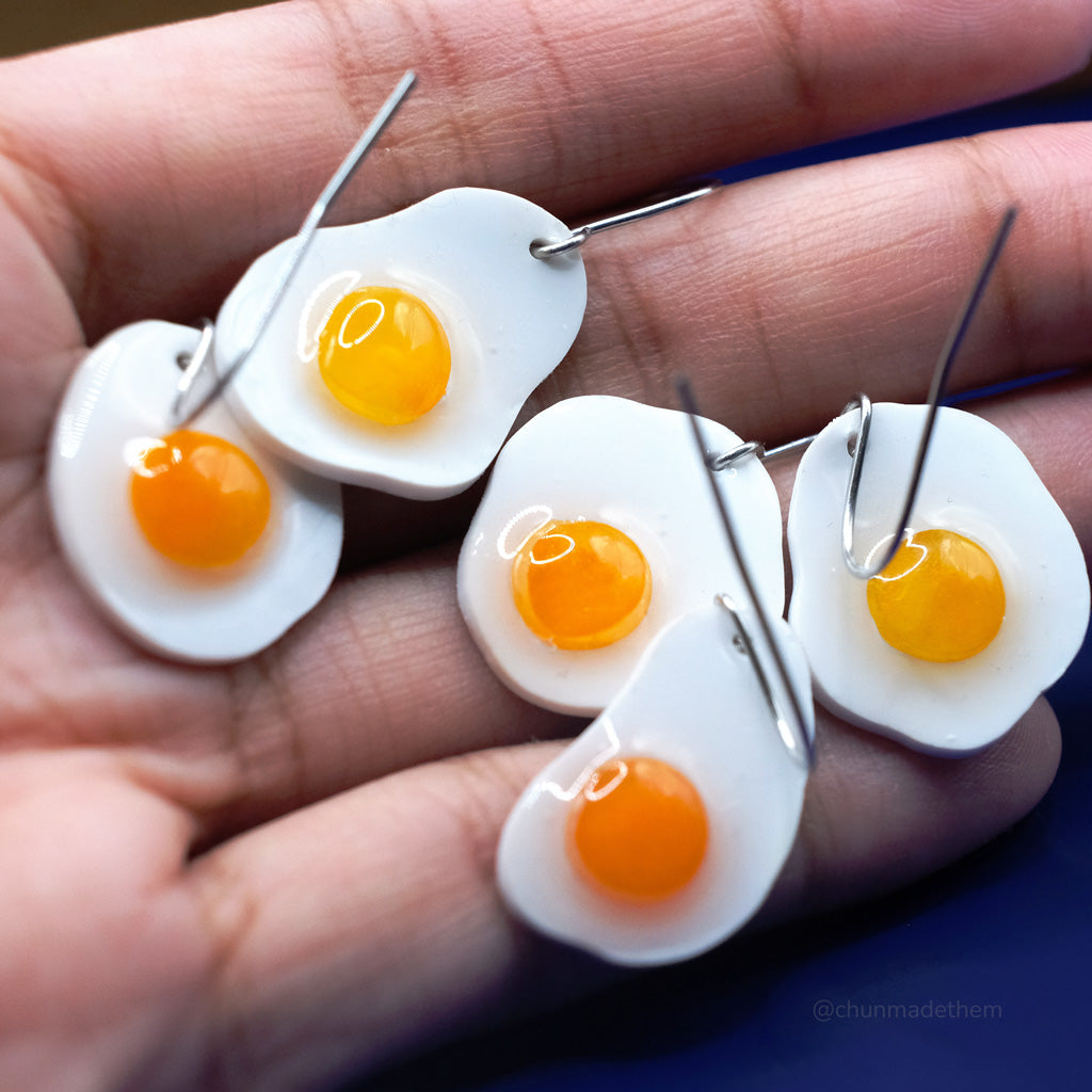 Fried Egg Earrings