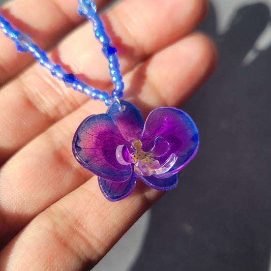 Purple Orchid Necklace