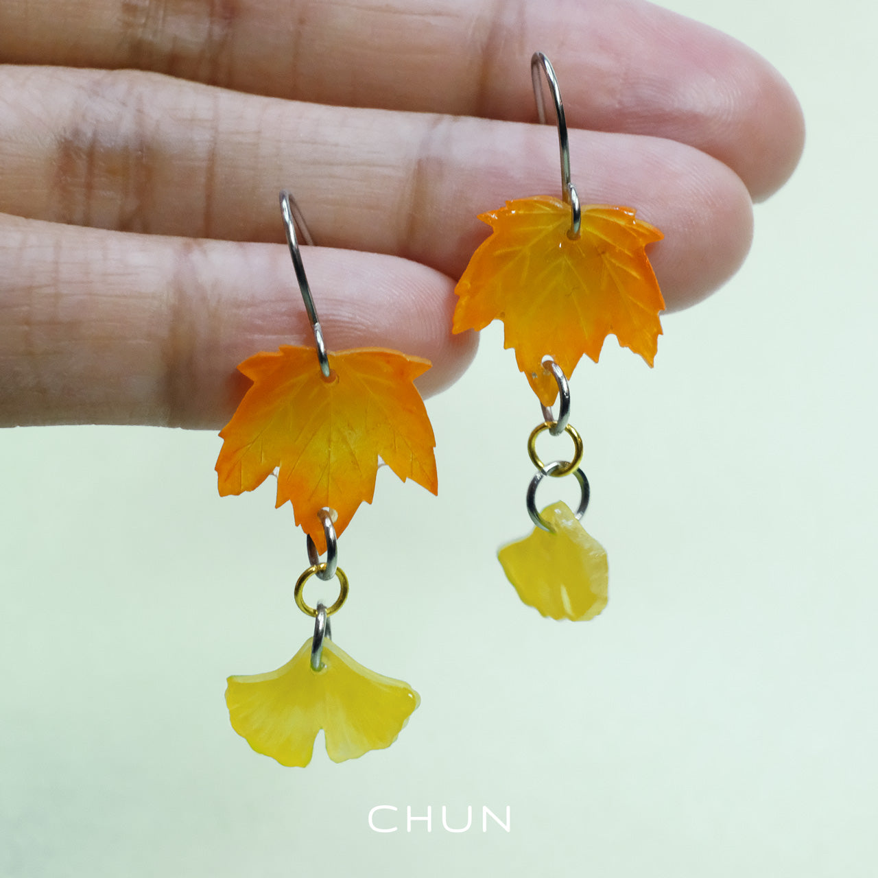 Maple & Ginkgo Leaf Earrings