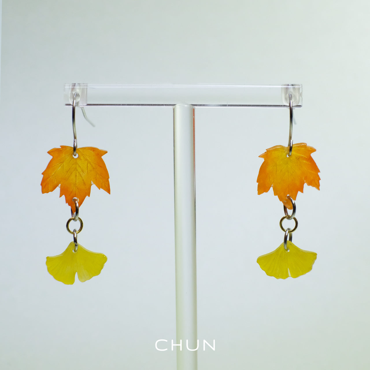 Maple & Ginkgo Leaf Earrings