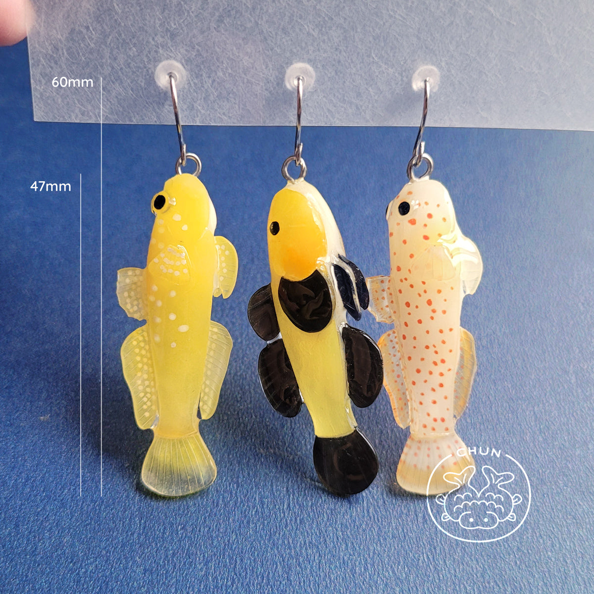 Set of 3 Goby Fish Earrings Collection (Pre Order)