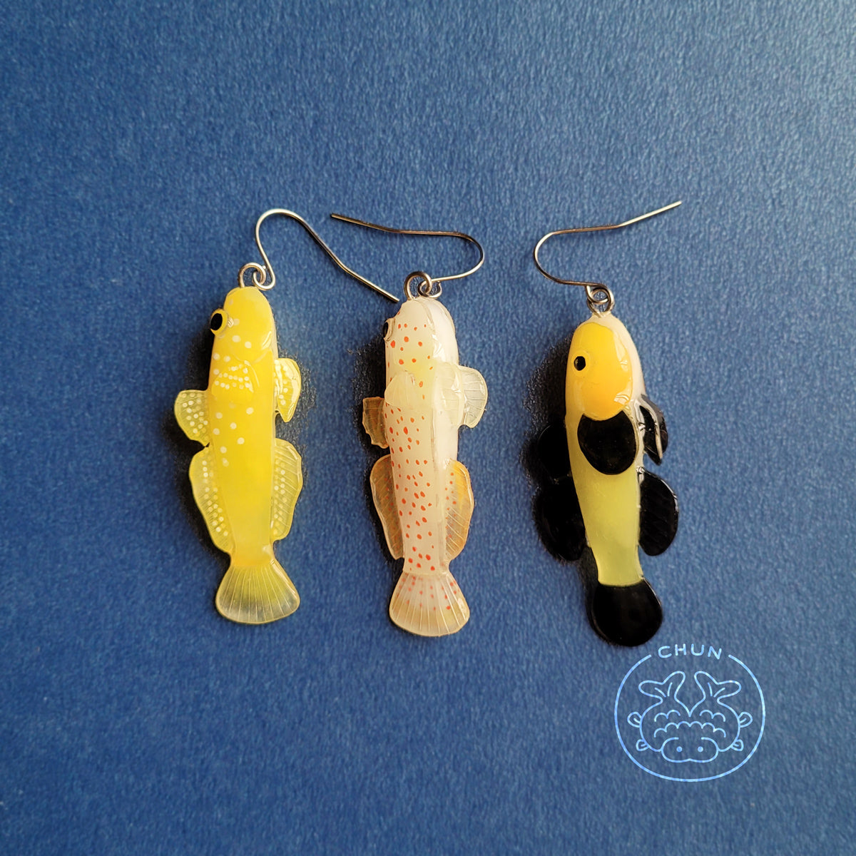 Set of 3 Goby Fish Earrings Collection (Pre Order)