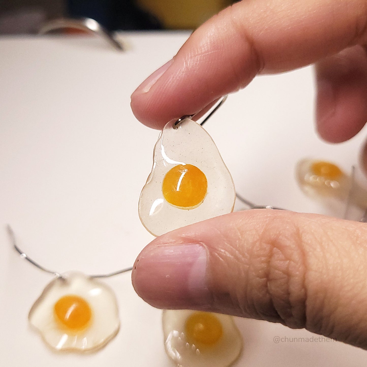 Raw Egg Earrings