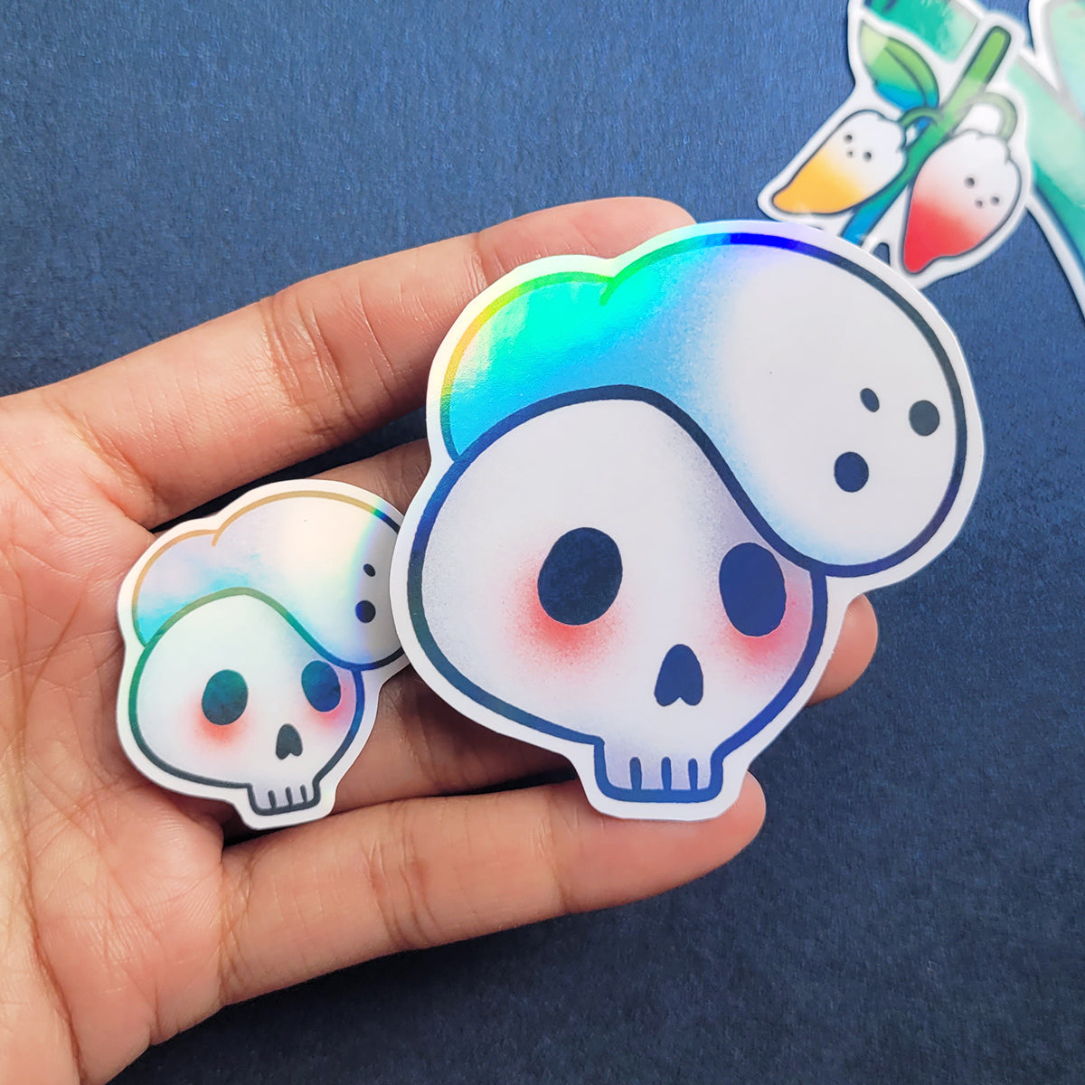 Spooky Vinyl Holographic Sticker - Mochi Ghost