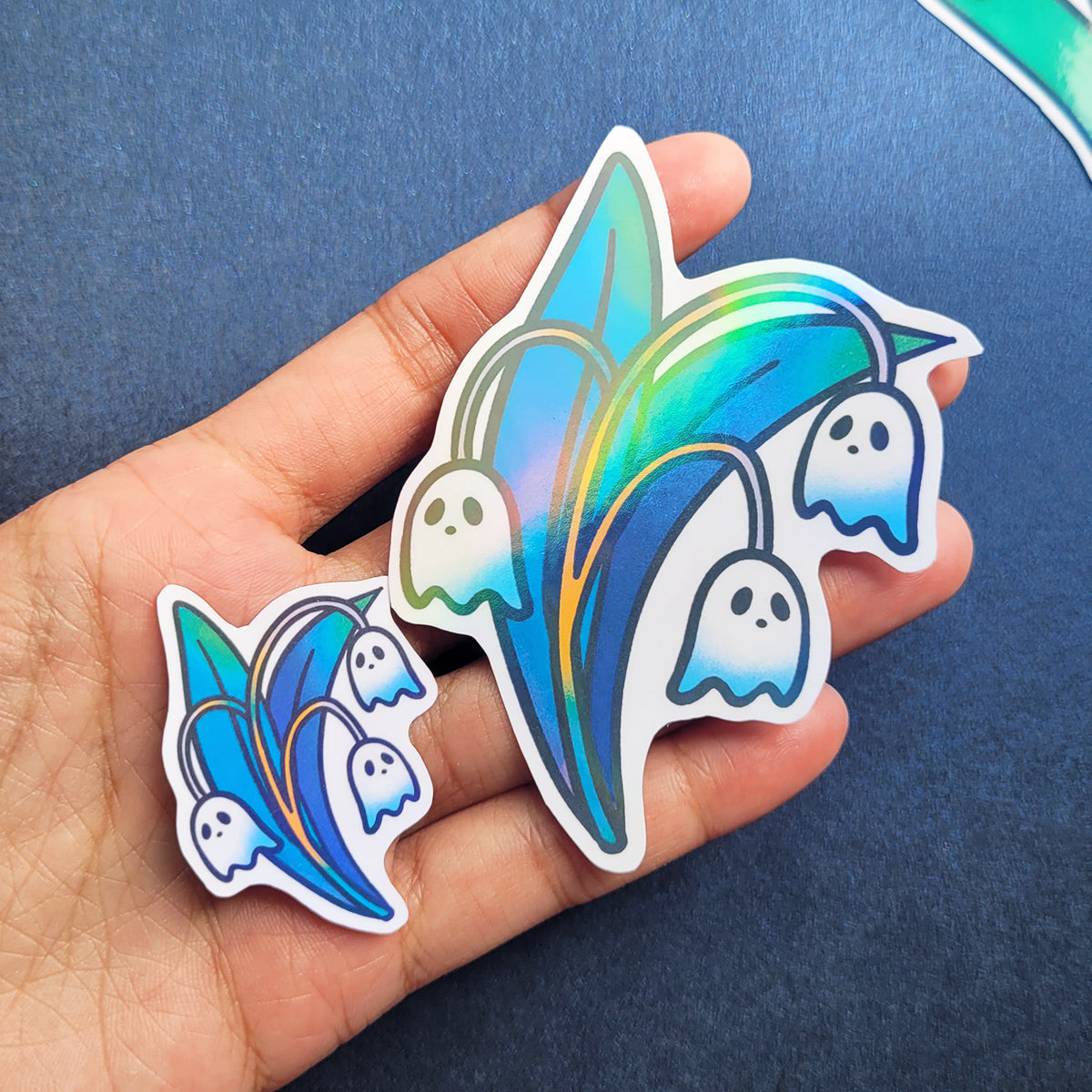 Spooky Vinyl Holographic Sticker - Lily of the Valley Ghost