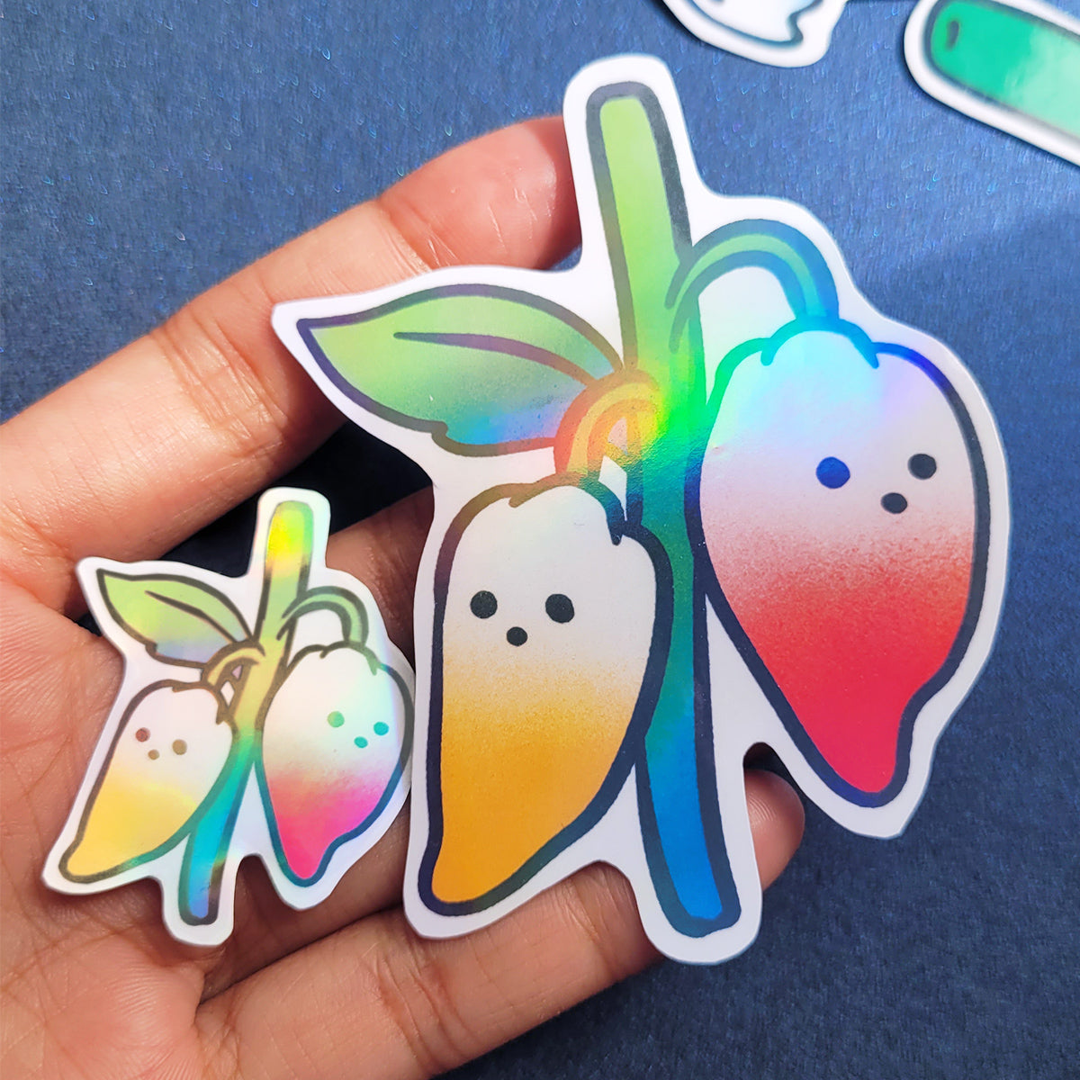 Spooky Vinyl Holographic Sticker - Chilli Ghost