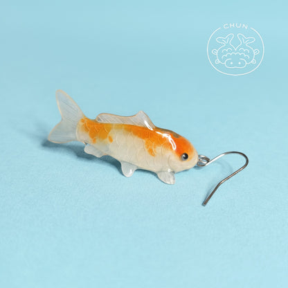 One-of-a-kind Koi Earring - Pumpkin