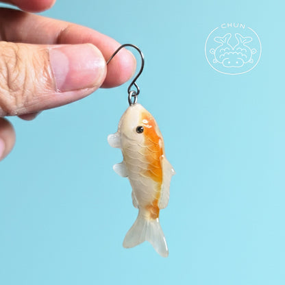 One-of-a-kind Koi Earring - Pumpkin