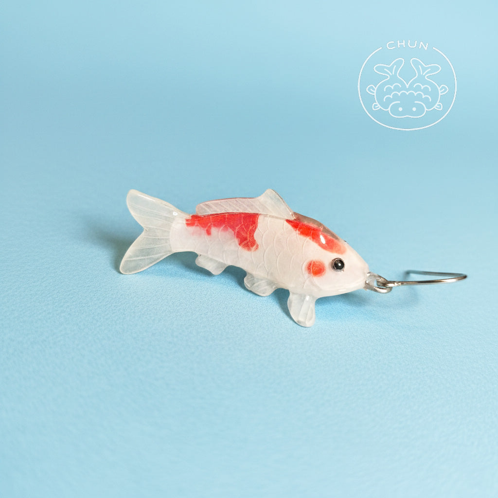One-of-a-kind Koi Earring - Cherry
