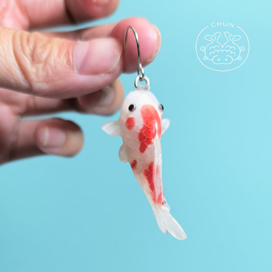 One-of-a-kind Koi Earring - Cherry