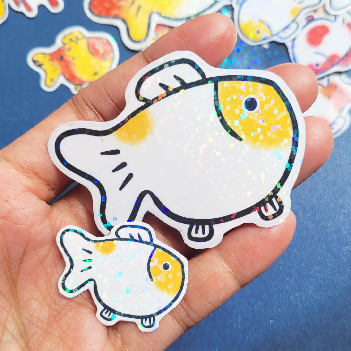 Goldfish Vinyl Holographic Sticker - Mochi