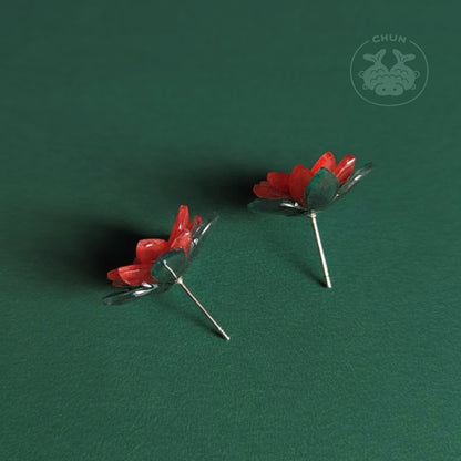 Poinsettia Earrings