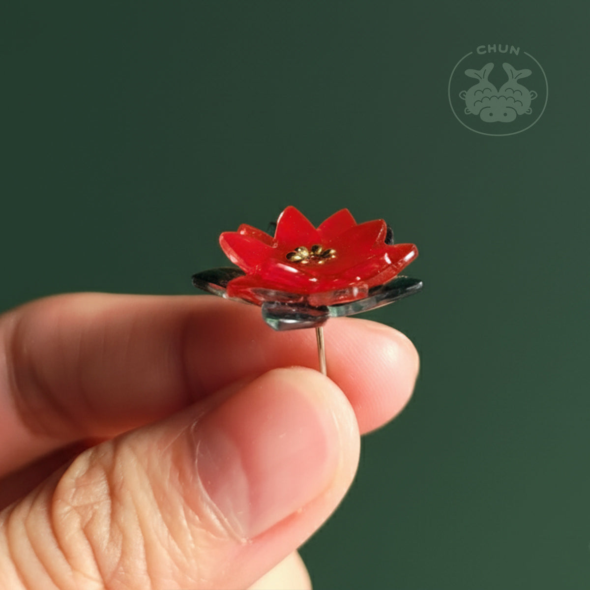 Poinsettia Earrings