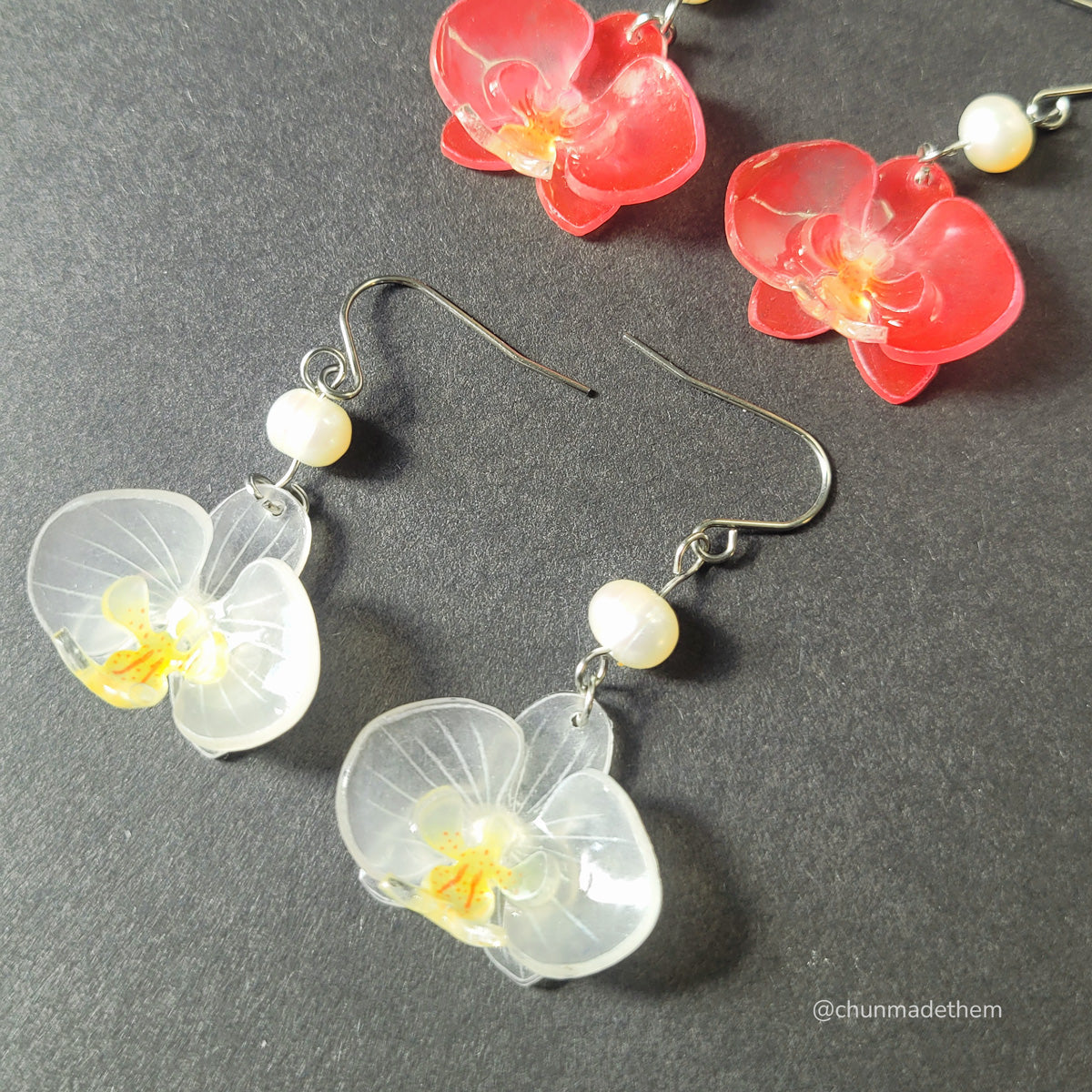 Orchid Flowers Earrings