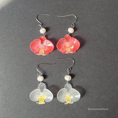 Orchid Flowers Earrings