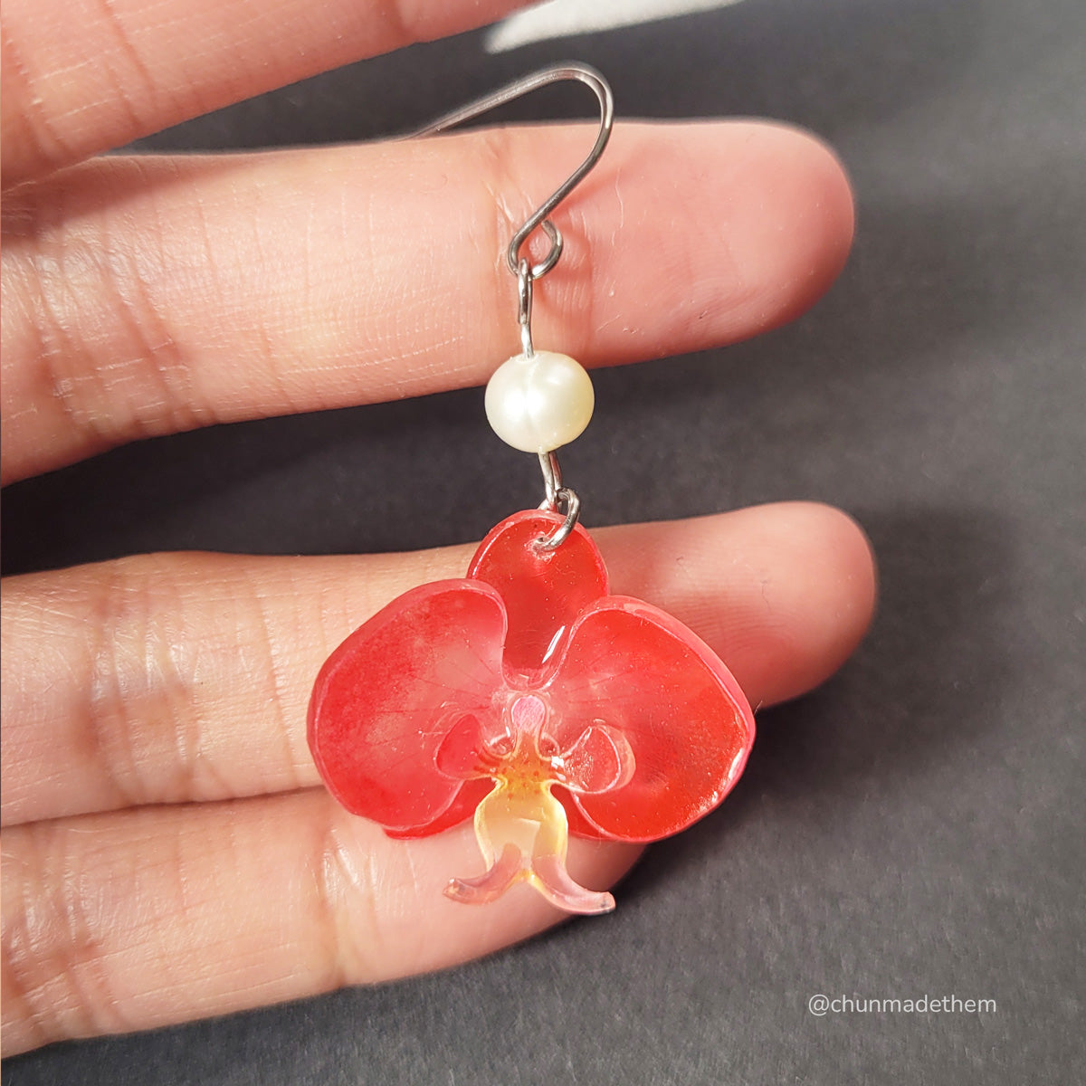 Orchid Flowers Earrings