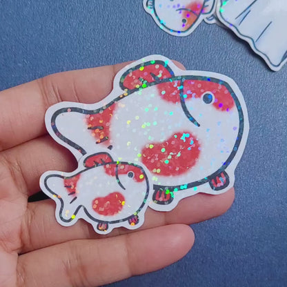 Goldfish Vinyl Holographic Sticker - Aka
