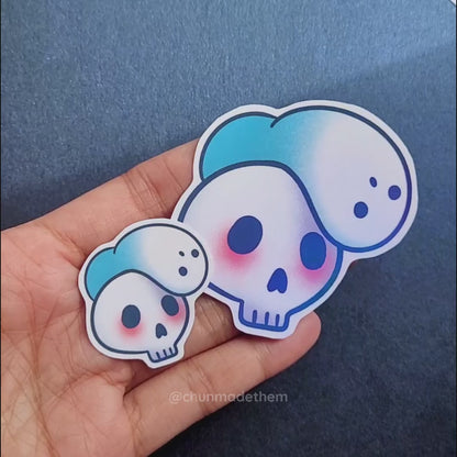 Spooky Vinyl Holographic Sticker - Mochi Ghost