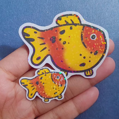 Goldfish Vinyl Holographic Sticker - Tangy