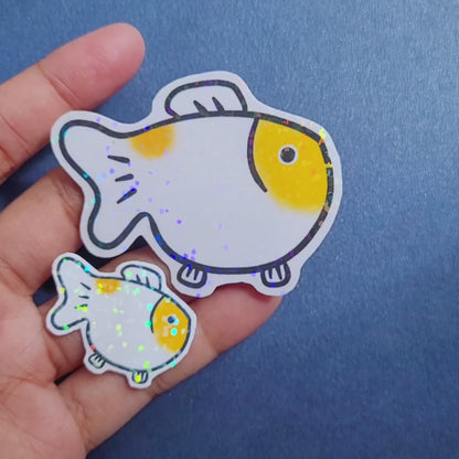 Goldfish Vinyl Holographic Sticker - Mochi