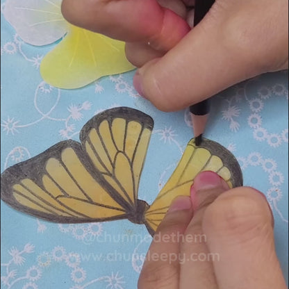 Orange Monarch Butterfly Hair Clip