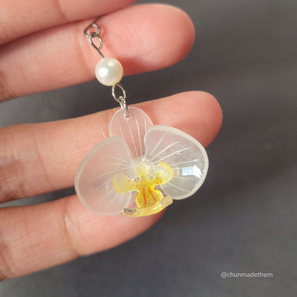 Orchid Flowers Earrings